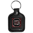 S. Carolina Gamecocks Square Leatherette Key Chain